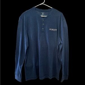 Hurley Coastal Blue Heather Long Sleeve Tee - Men’s Medium
